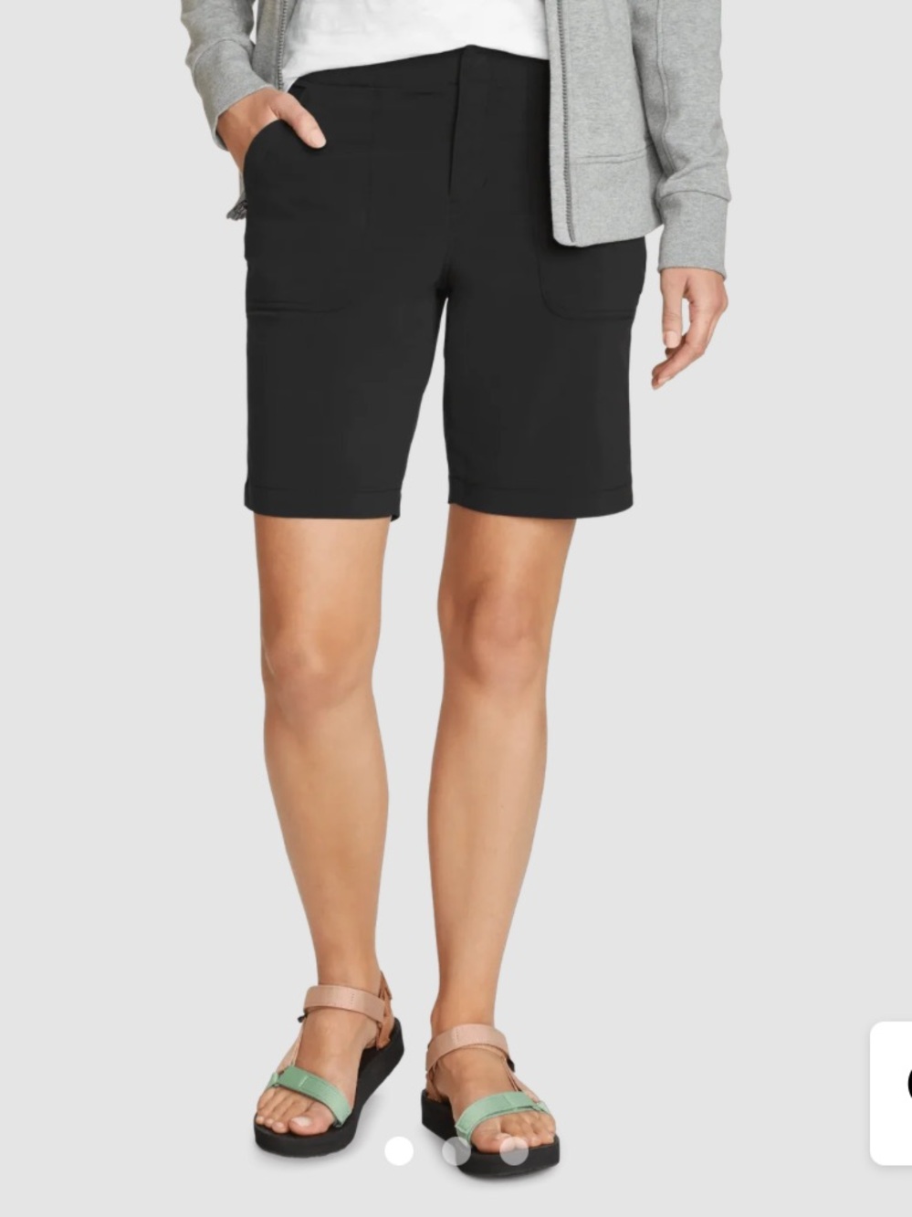 Eddie Bauer Black Horizon Bermuda high rise shorts NEW NWT